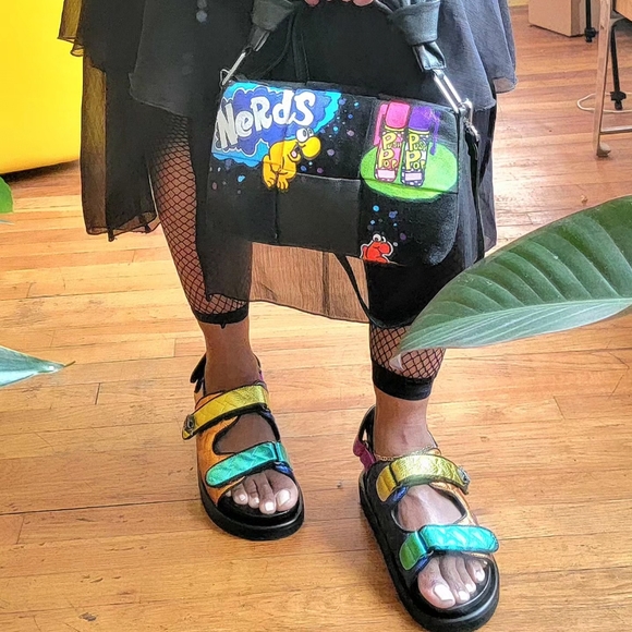 ONE DAY ONLY SALE- KURT GEIGER LONDON MULTICOLOR SANDALS - Picture 9 of 13